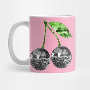 Pair of Silver Disco Ball Cherries Mug